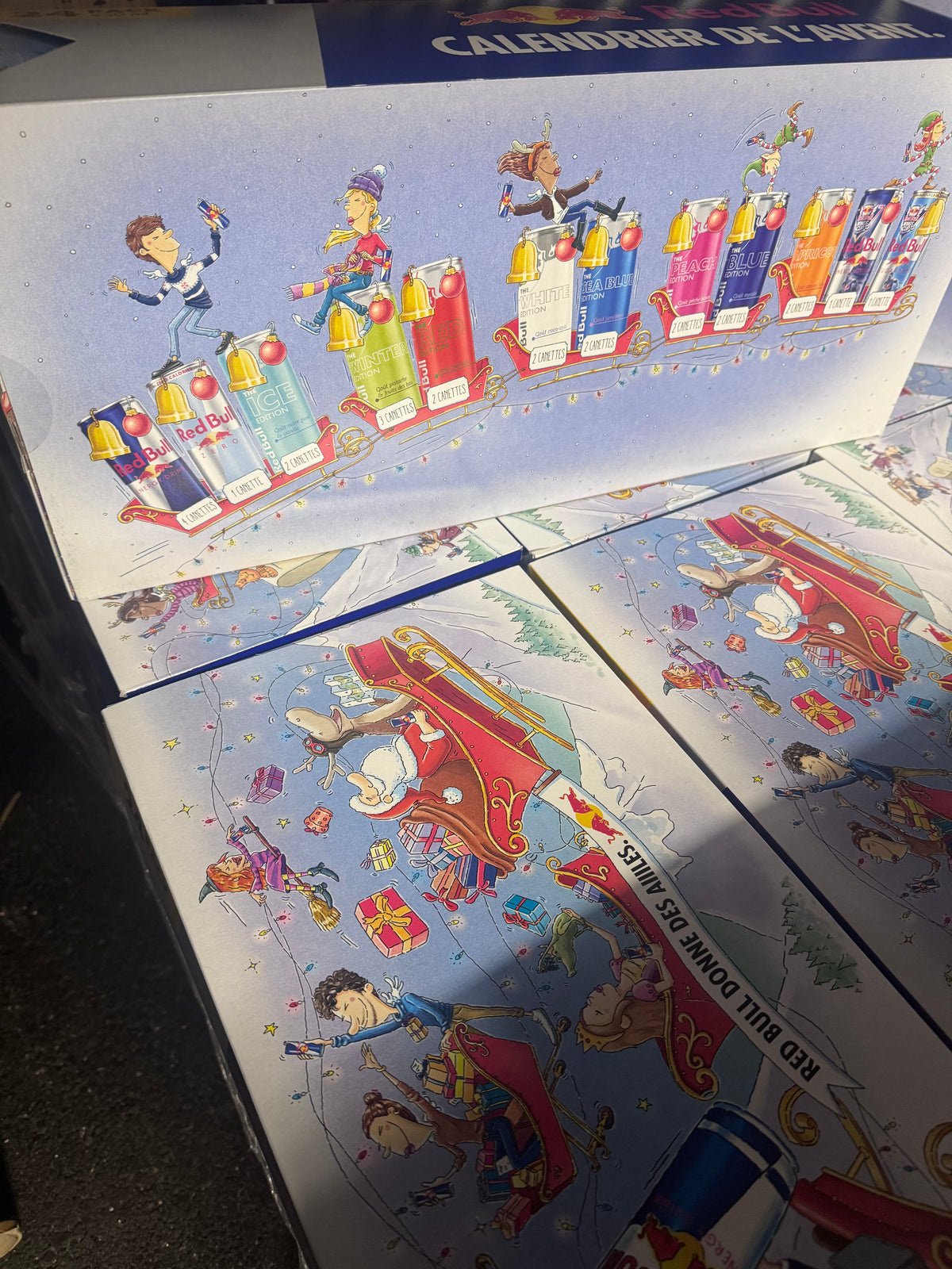 Calendrier de l’avent Redbull français.